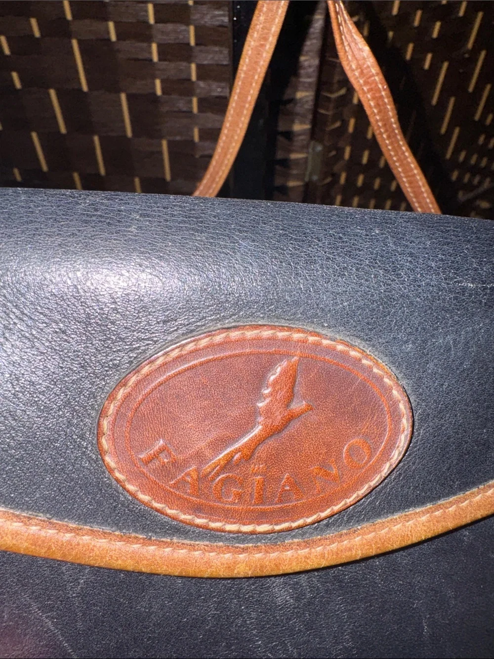 Black and Tan Leather Crossbody Bag - Classic Everyday Style